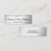 Elegant Silver Diploma Name Kaart Insert Contactkaartje (Voorkant / Achterkant)