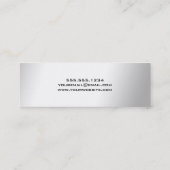 Elegant Silver Diploma Name Kaart Insert Contactkaartje (Achterkant)