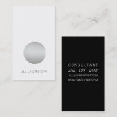 Elegant Silver Dot Visitekaartje (Voorkant / Achterkant)