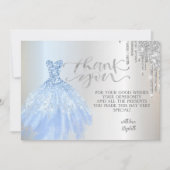 Elegant Silver Drift Chic Dress Bedankkaart (Voorkant)