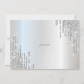 Elegant Silver Drift Chic Dress Bedankkaart (Achterkant)