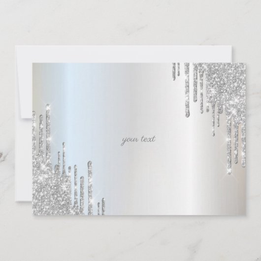 Elegant Silver Drift Chic Dress Bedankkaart (Achterkant)