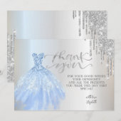Elegant Silver Drift Chic Dress Bedankkaart (Voorkant / Achterkant)