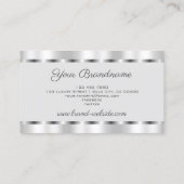 Elegant Silver Effect met Light Grey Professional Visitekaartje (Achterkant)