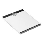 Elegant Silver Embellishing op zwart Notitieblok (Schuin)