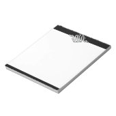 Elegant Silver Embellishing op zwart Notitieblok (Linkerzijde)