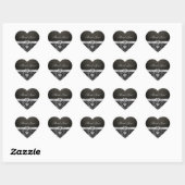 Elegant Silver en Black Damask Dank u Stickers (Vel)