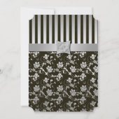 Elegant Silver en Black Invitation Kaart (Voorkant)
