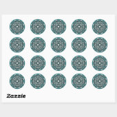 Elegant Silver en Blauwgroen Kerst sticker (Vel)