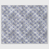 Elegant Silver en Blue Art Deco Cadeaupapier (Vlak)