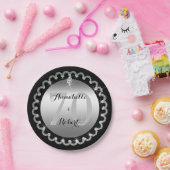 Elegant Silver en Diamonds 70e Jubileum Papieren Bordje (Feest)