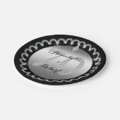 Elegant Silver en Diamonds 70e Jubileum Papieren Bordje (Gekanteld)