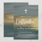 Elegant Silver en Gold Boy bevestiging Kaart (Voorkant / Achterkant)