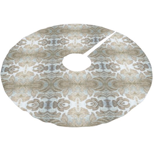 Elegant Silver en Gold tone  Upholstery Kerstboom Rok (Gekanteld)