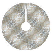 Elegant Silver en Gold tone  Upholstery Kerstboom Rok (Voorkant)