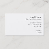 Elegant Silver en Green Landscape Visitekaartje (Achterkant)