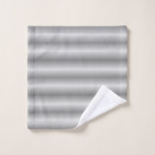 Elegant Silver en Grijze Stripes Bad Handdoek (Wasdoekje)