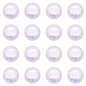 Elegant Silver en Light Paars Roos Butterfly Sticker (Voorkant)