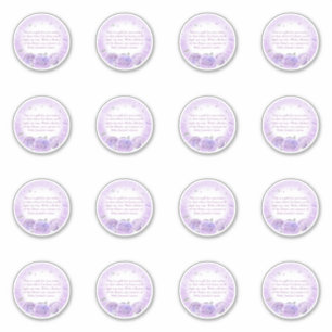 Elegant Silver en Light Paars Roos Butterfly Sticker