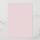 Elegant Silver en Misty Roos Heart Wreath Wedding Folie Uitnodiging (Achterkant)