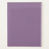 Elegant Silver en Paarse Floral Eucalyptus Wedding Planner (Achterkant)