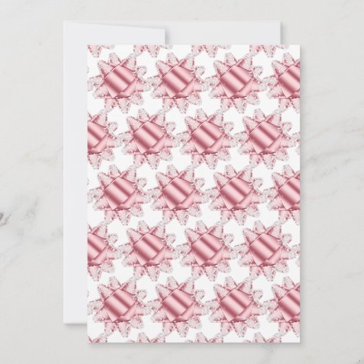 ELEGANT SILVER EN WHITE BOW BIRTHDAY KAART (Achterkant)