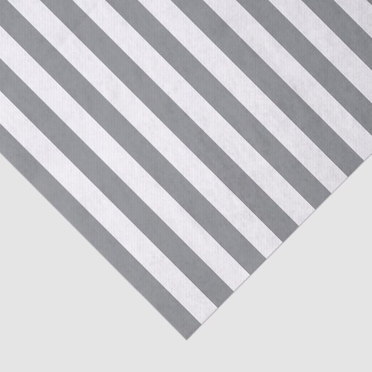 Elegant Silver en White Striped Tissuepapier (Detail)