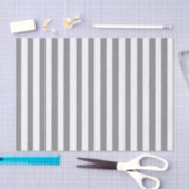 Elegant Silver en White Striped Tissuepapier (Craft)
