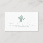 Elegant Silver Eucalyptus Branches - Gepersonalise Visitekaartje (Achterkant)