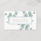 Elegant Silver Eucalyptus Branches - Gepersonalise Visitekaartje (Voorkant)
