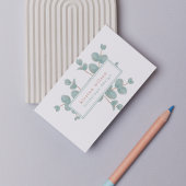 Elegant Silver Eucalyptus Branches - Gepersonalise Visitekaartje