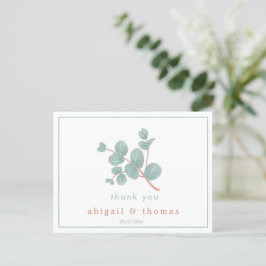 Elegant Silver Eucalyptus - Weddenschap Hartelijk  Briefkaart