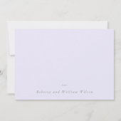 Elegant Silver faux foil greenery Wedding Bedankkaart (Achterkant)