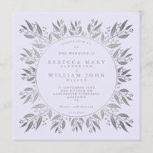 Elegant Silver faux foil greenery Wedding
