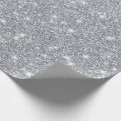 Elegant Silver Faux Glamoureuze Glitter Cadeaupapier (Hoek)