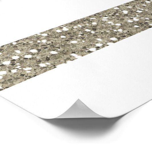 Elegant Silver Faux Glitter 10 Table Seating Chart Poster (Hoek)