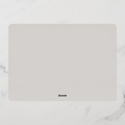 Elegant Silver Flat Hartelijk dank - Echte Folie Folie Uitnodiging (Achterkant)