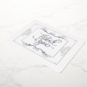 Elegant Silver Flat Hartelijk dank - Echte Folie Folie Uitnodiging (Gedraaid)