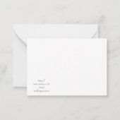 Elegant Silver Floral Design uw eigen Kaart Notitiekaartje (Achterkant)