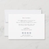 Elegant Silver Floral minimalist business Bedankkaart (Achterkant)