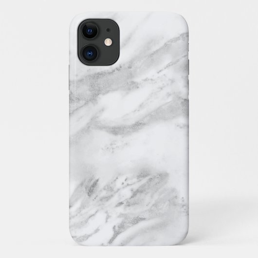 Elegant Silver Foil | Chic Marble Case-Mate iPhone Case (Achterkant)
