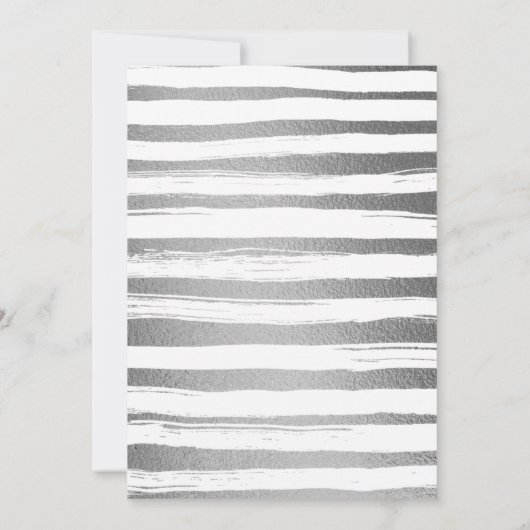 Elegant Silver Foil Cross & Foliage Christening Kaart (Achterkant)