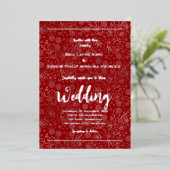 Elegant Silver Foil Floral Foto Folie Uitnodiging (Staand Voorkant)