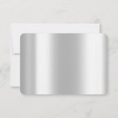 Elegant Silver Foil Glitter Sparkle Wedding Bedankkaart (Achterkant)