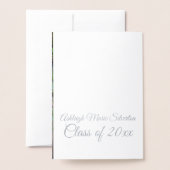 Elegant Silver Foil Graduation Party Invitation Folie Kaarten (Met envelop)
