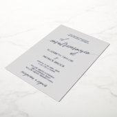 Elegant Silver Foil | Grijze Spaanse bruiloft Folie Uitnodiging (Gedraaid)
