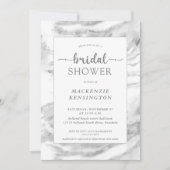 Elegant Silver Foil Marble Vrijgezellenfeest Kaart (Voorkant)