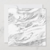 Elegant Silver Foil Marble Wedding Save the Date (Achterkant)