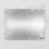 Elegant Silver Foil Raffle Tickets Briefkaart (Achterkant)