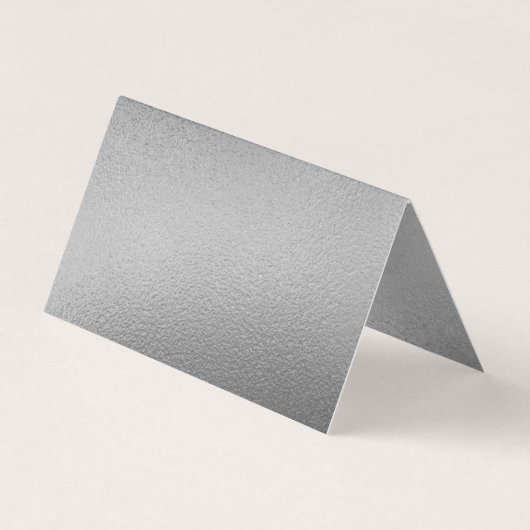 Elegant Silver Foil Script Foto Hartelijk dank Visitekaartje (Achterkant)